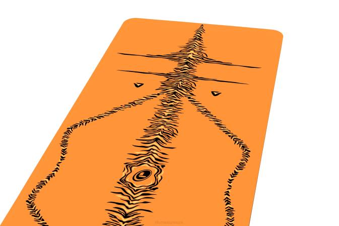 Liforme år af tigerens yogamåtte livlig orange/sort-creme yoga måtter 4R8036 - Image 4