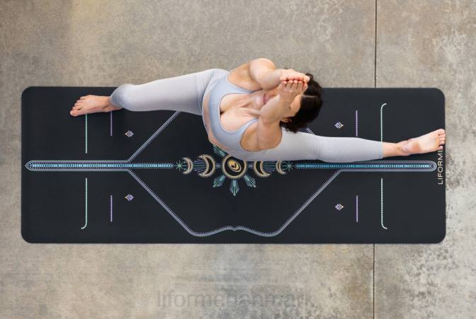 Liforme kosmisk måne rejse yogamåtte sort yoga måtter 4R8045 - Image 2