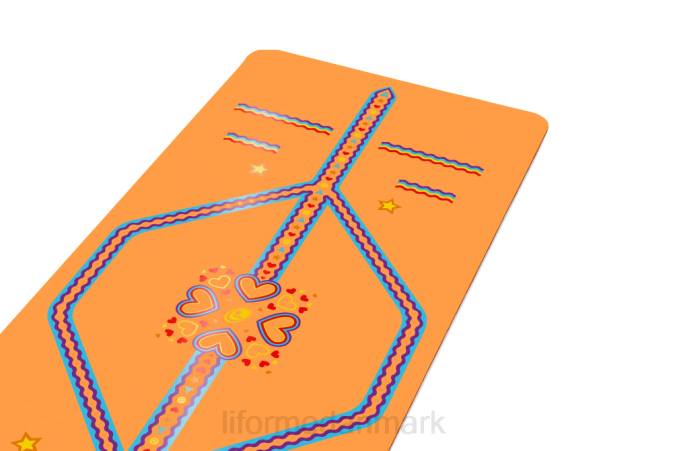 Liforme legesyg yogamåtte til børn livlig orange yoga måtter 4R8069 - Image 4