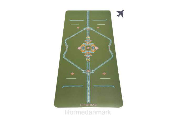 Liforme mindful haverejsemåtte oliven/blomstret yoga måtter 4R8043 - Image 1