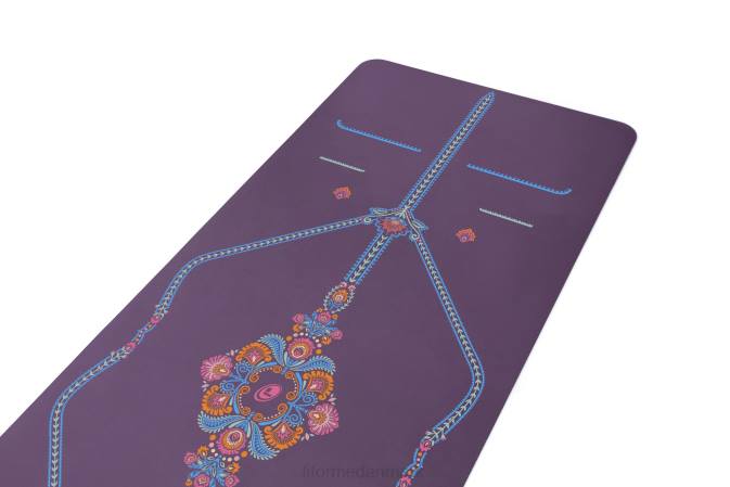 Liforme mindful haveyogamåtte lilla/blomstret yoga måtter 4R8013 - Image 5