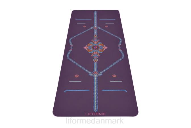 Liforme mindful haveyogamåtte lilla/blomstret yoga måtter 4R8013 - Image 1
