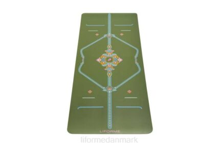 Liforme mindful haveyogamåtte oliven/blomstret yoga måtter 4R801