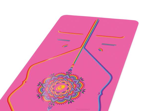 Liforme taknemmelig regnbue rejsemåtte taknemmelig pink/regnbue yoga måtter 4R8055 - Image 3