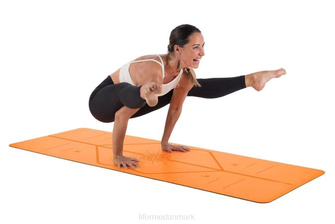 Liforme lykkemåtte livlig orange yoga måtter 4R8026
