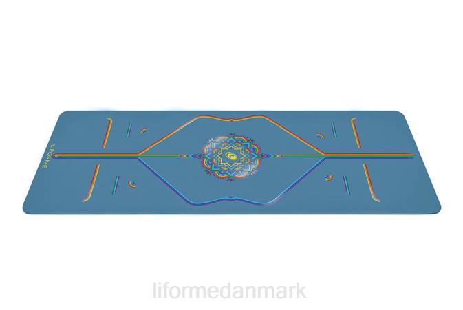 Liforme yoga måtte blå/regnbue yoga måtter 4R8011