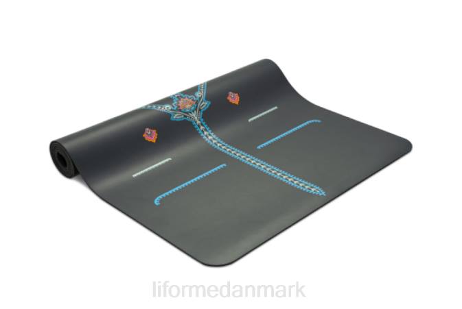 Liforme mindful haverejse yogamåtte grå/blomstret yoga måtter 4R8048