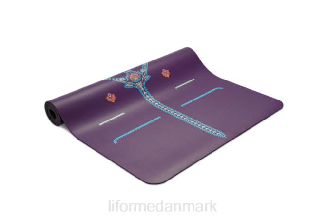 Liforme mindful haverejse yogamåtte lilla/blomstret yoga måtter 4R8049