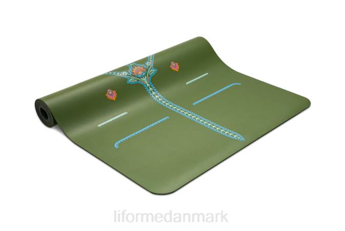 Liforme mindful haverejsemåtte oliven/blomstret yoga måtter 4R8043