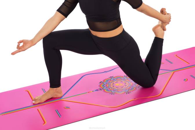 Liforme taknemmelig regnbue rejsemåtte taknemmelig pink/regnbue yoga måtter 4R8055